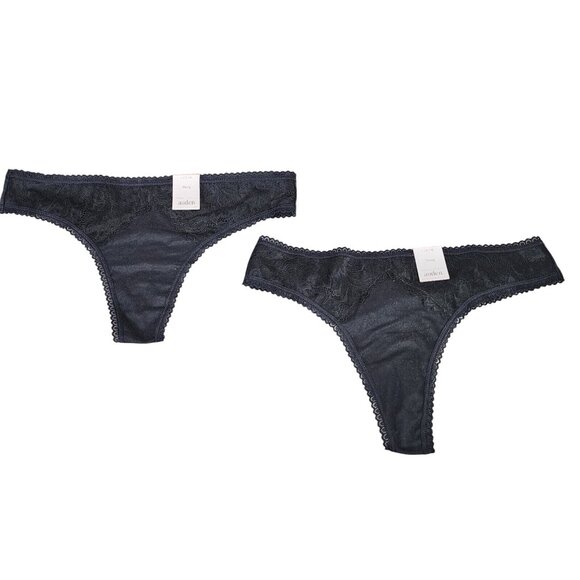 Auden Other - 2 Pack Womens Auden Black Micro Thong Lot of 2 Size L (12-14)